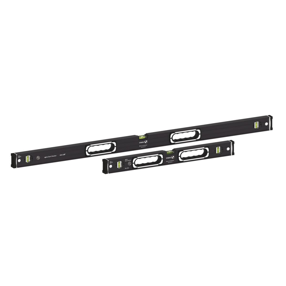 Stabila Dark Shadow 196-2 Spirit Level Set 122 cm (4ft)+ 61 cm