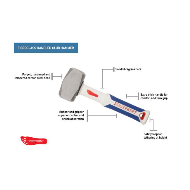 Footprint 119 Club Hammer - Fibreglass Handle