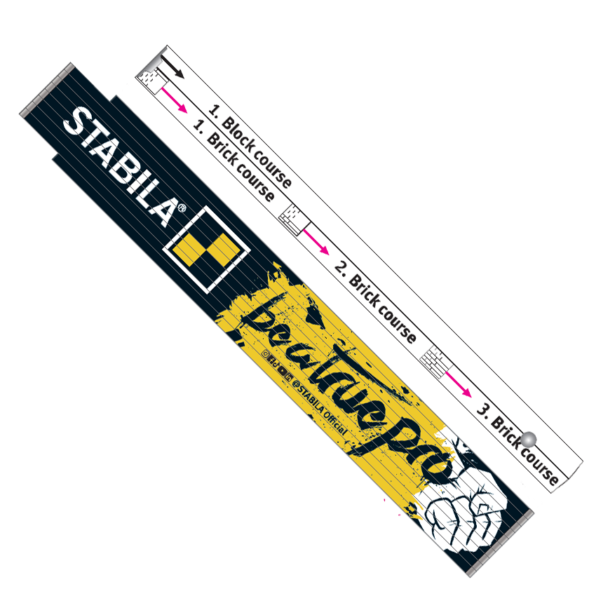 Stabila Brick & Block Masons Folding Rule Wood – 2m