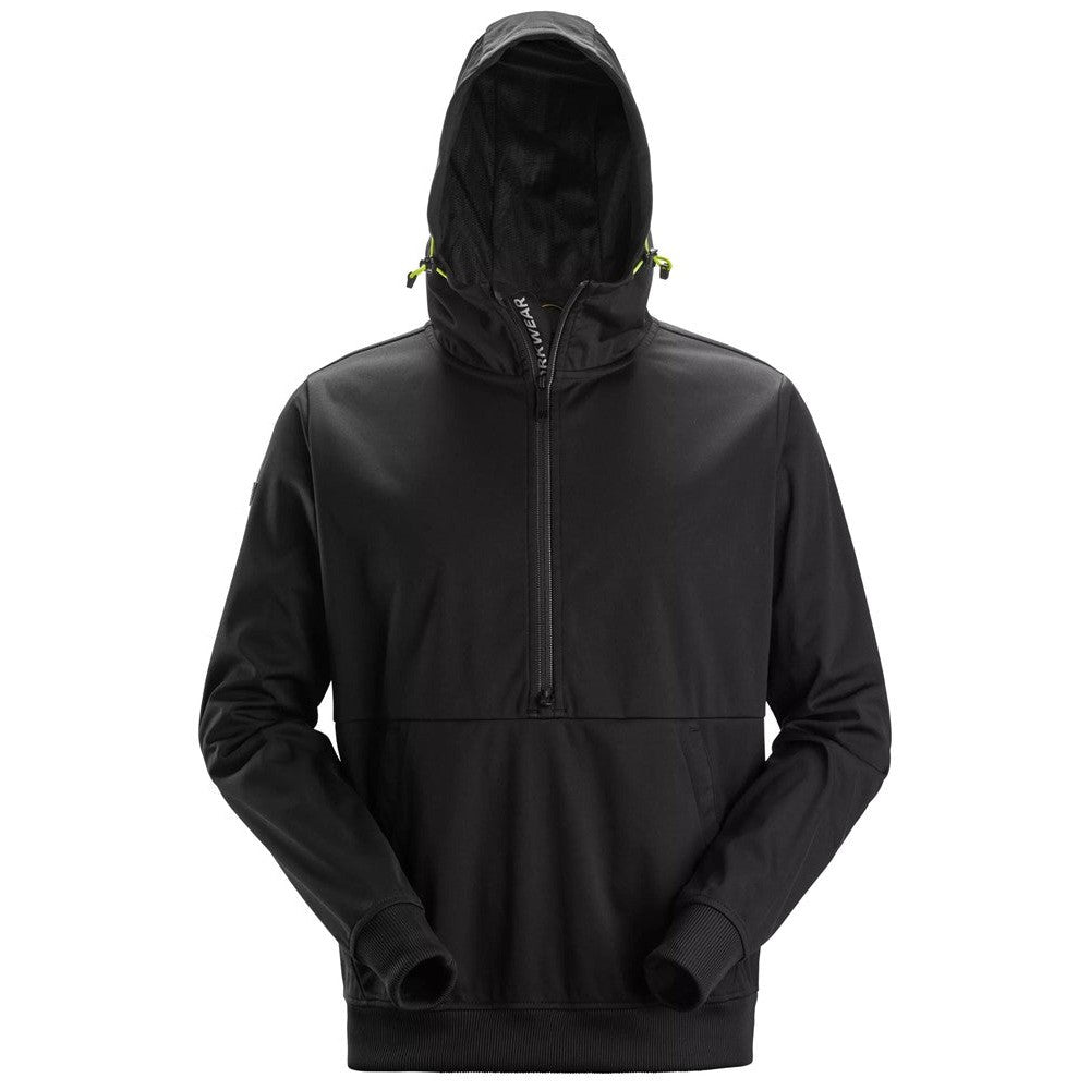 Snickers 8400 FlexiWork, Windblocker Stretch Half-Zip Hoodie - Black