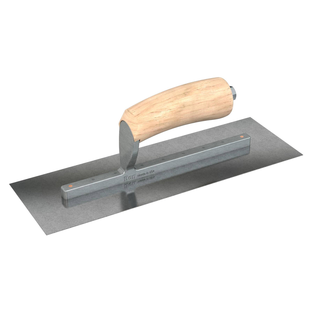Bon Tool Carbon Steel Square End Finish Trowel - Camel Back Wood Handle