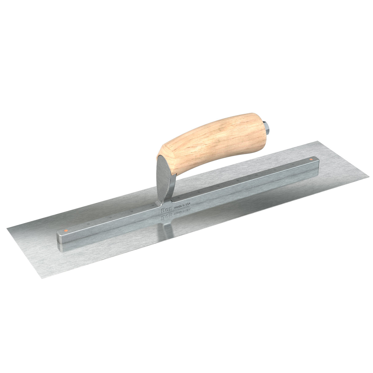 Bon Razor Stainless Steel Finishing Trowel - Square End - Camel Back Wood Handle