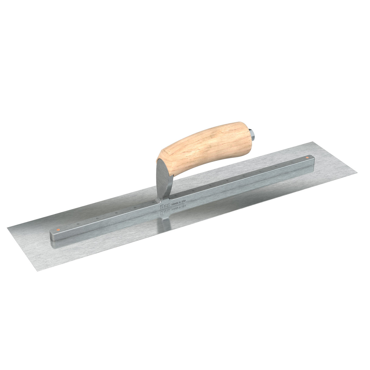Bon Razor Stainless Steel Finishing Trowel - Square End - Camel Back Wood Handle