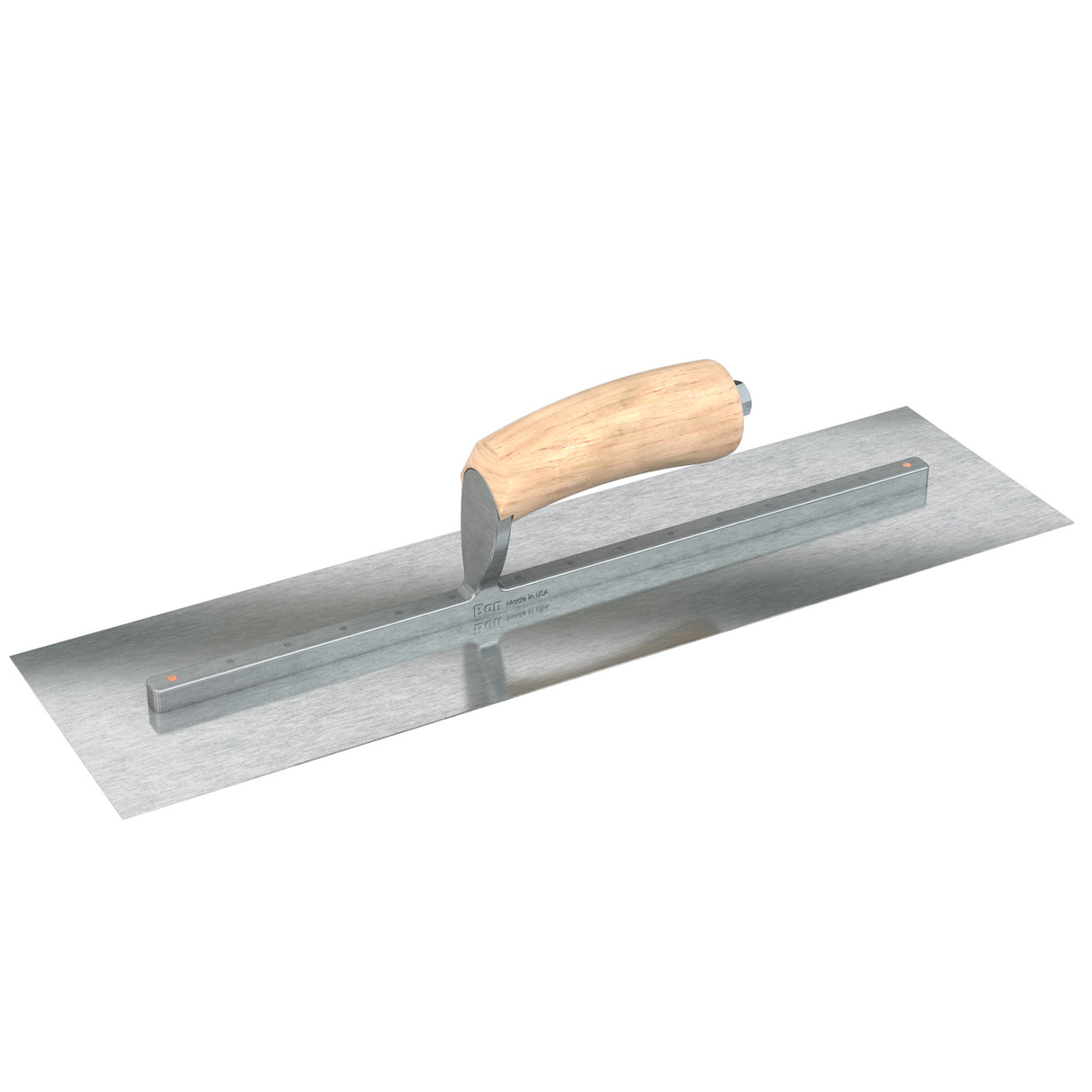 Bon Razor Stainless Steel Finishing Trowel - Square End - Camel Back Wood Handle