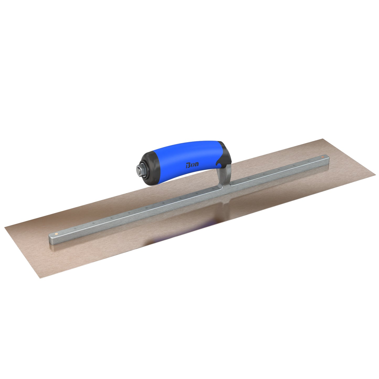 Bon Tool Golden Stainless Steel Square End Finish Trowel - Long Shank - Comfort Wave Handle