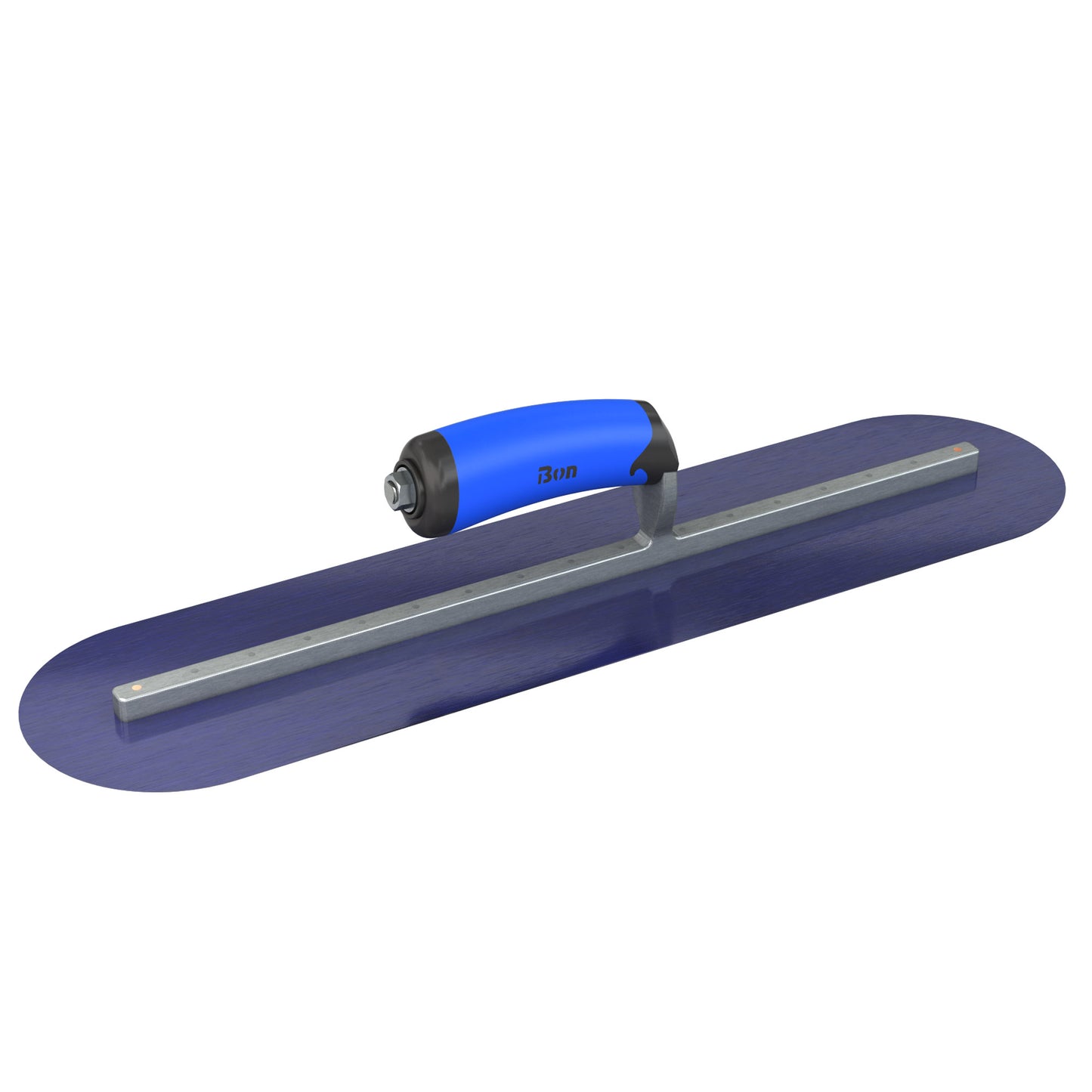Bon Tool Blue Steel Round End Finish Trowel - Comfort Wave Handle