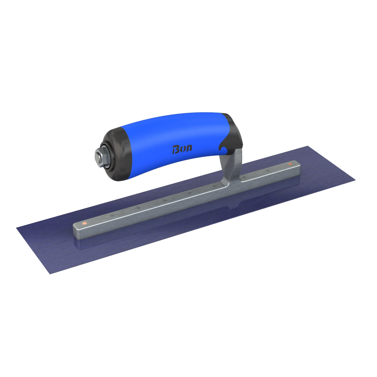Bon Tool Blue Steel Square End Finish Trowel - Camel Back Wood Handle