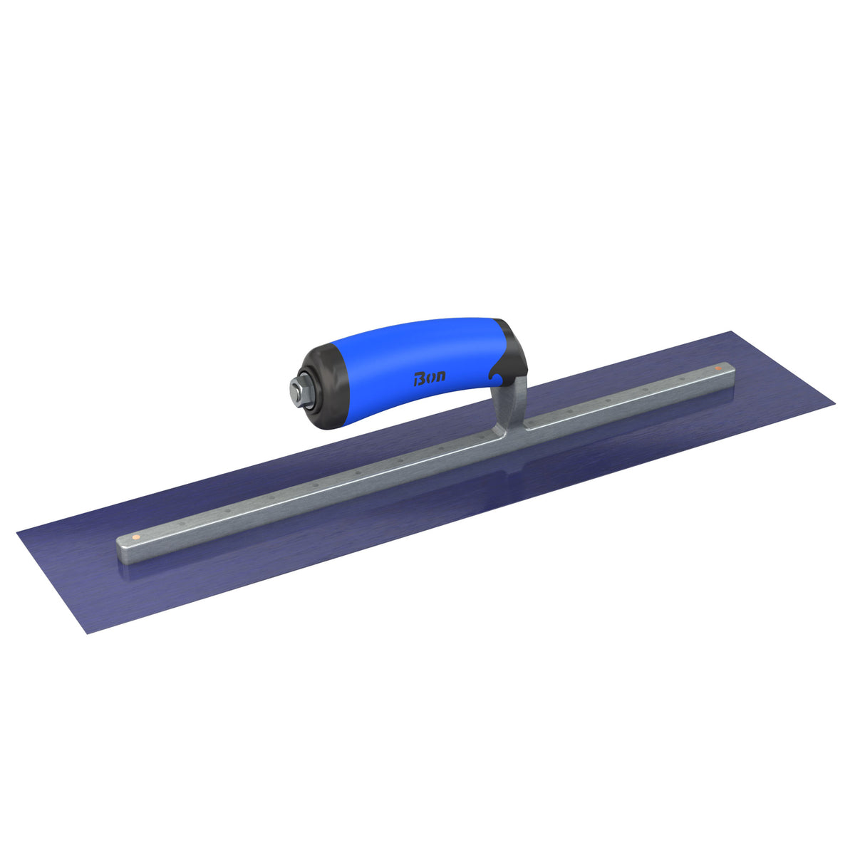Bon Tool Blue Steel Square End Finish Trowel - Camel Back Wood Handle