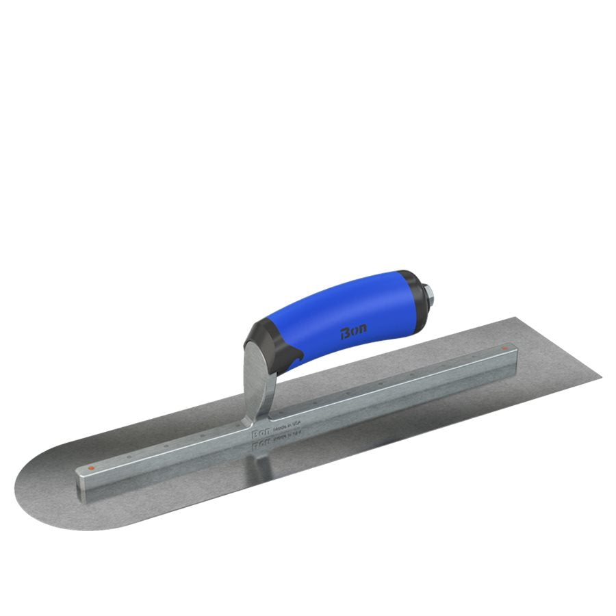 Bon Tool Carbon Steel Square/Round Trowel - Comfort Wave Handle