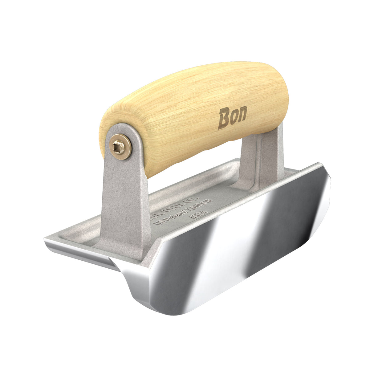Bon Tool Stainless Steel Concrete Bullet™ Edger - Wood Wave Handle