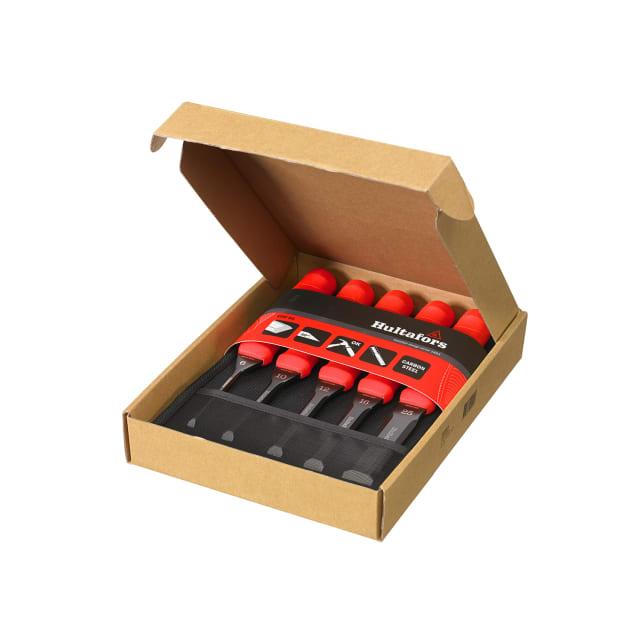 Hultafors Scandinavian Butt Chisel Set, 5 Piece with holster
