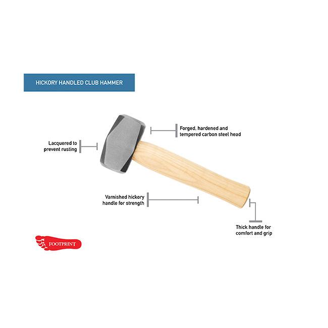 Footprint 116 Club Hammer - Hickory Handle