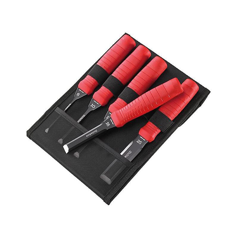 Hultafors Scandinavian Butt Chisel Set, 5 Piece with holster