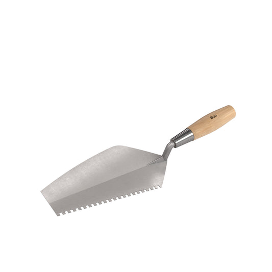 Bon Tool Notched Mason's Trowel - Right Hand - Wood Handle (11-101)