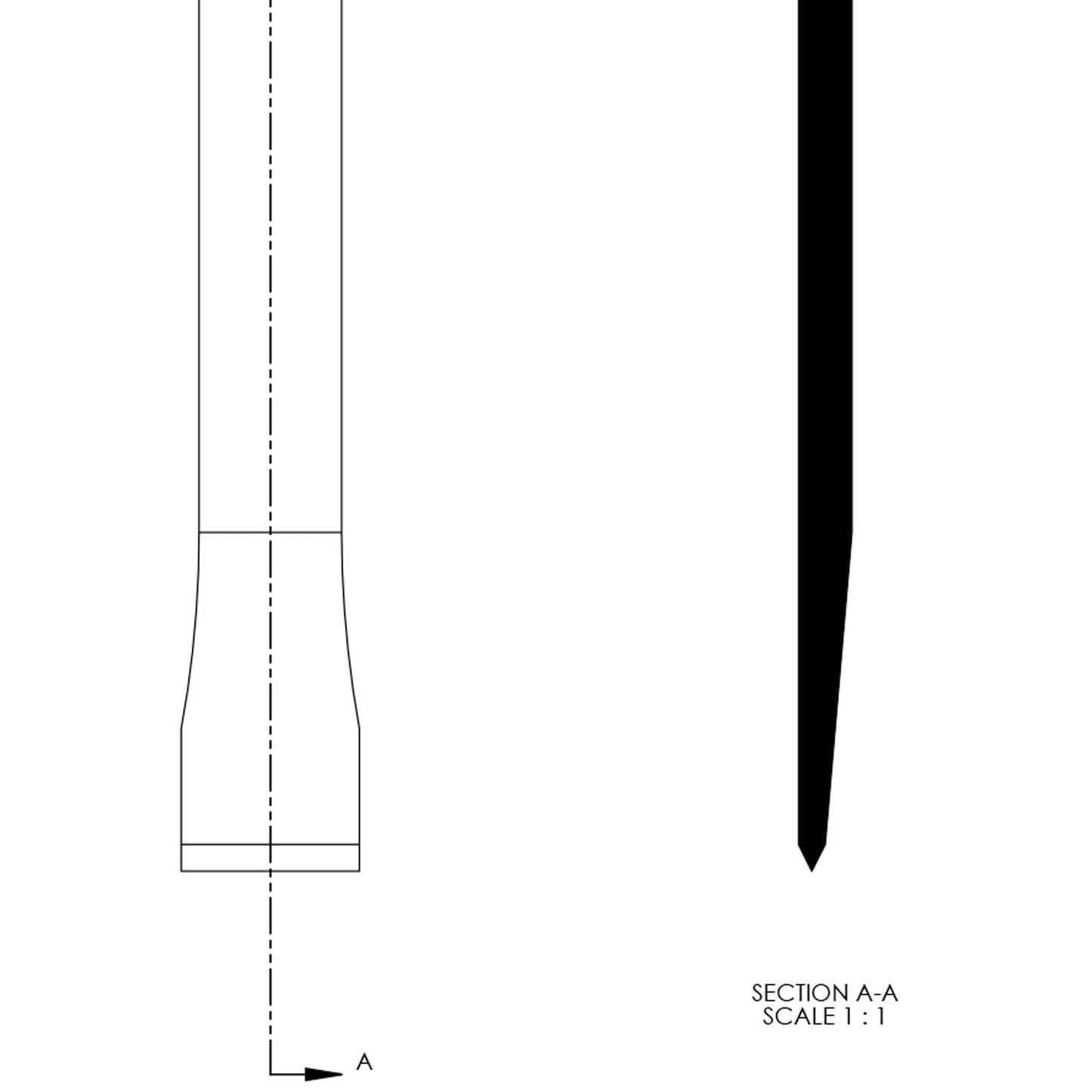 Bon Tool Flat Chisel 7/8" X 12" (11-205)