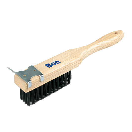 Bon Tool Straight Handle Wire Brush with Scraper (11-217)