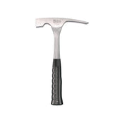 Bon Tool Brick Hammer Solid Steel 20oz - One-Piece Forged Carbon Steel Construction With Contoured Non-Slip Vinyl Grip