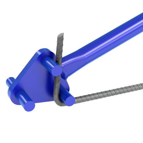 Bon Rebar Bender 3-Pin: blue tubular steel handle, 34in long with 4in head, for bending 5/8in rebar