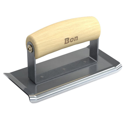 Bon Tool Curved End Concrete Edger - Wood Wave Handle