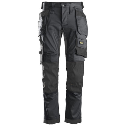 Snickers 6241 AllroundWork, Stretch Trousers Holster Pockets - Steel Grey\Black