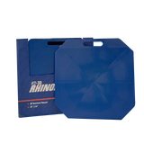 Rhinoboard Mortar Board 24x24 inch blue bricklayers spot board with chamfered corners and water-resistant surface.