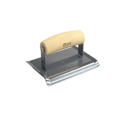 Bon Tool Curved End Concrete Edger - Wood Wave Handle