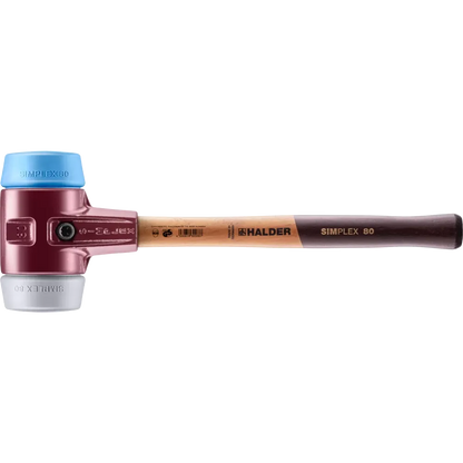 Halder Simplex soft-face mallet, cast iron housing - TPE-soft / TPE-mid