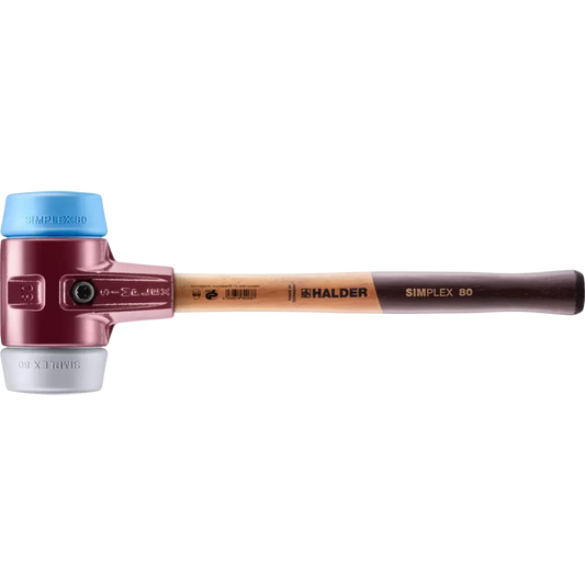 Halder Simplex soft-face mallet, cast iron housing - TPE-soft / TPE-mid