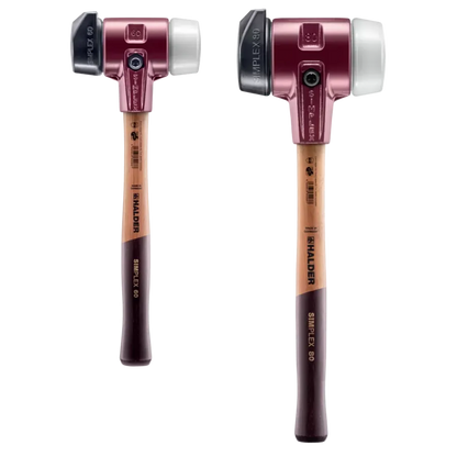 Halder Simplex soft-face mallet, cast iron housing - "Stand-Up" / Superplastic