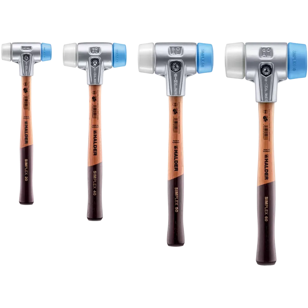 Halder Simplex soft-face mallet, aluminium housing - TPE-soft / Superplastic