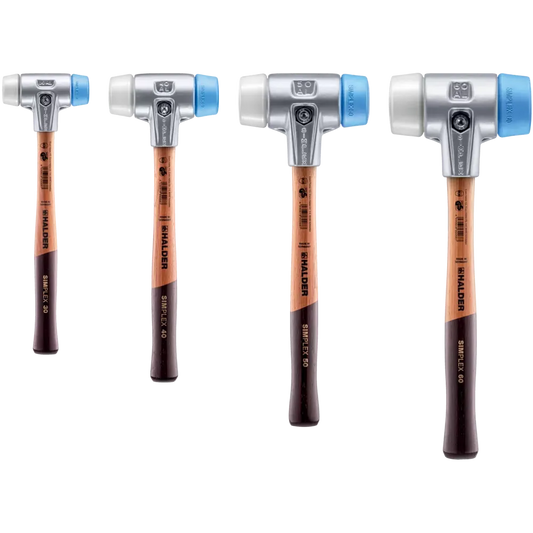 Halder Simplex soft-face mallet, aluminium housing - TPE-soft / Superplastic
