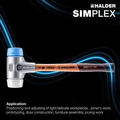 Halder Simplex soft-face mallet, aluminium housing - TPE-soft / Superplastic