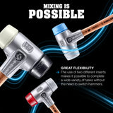 Halder Simplex soft-face mallet, aluminium housing - TPE-soft / Superplastic