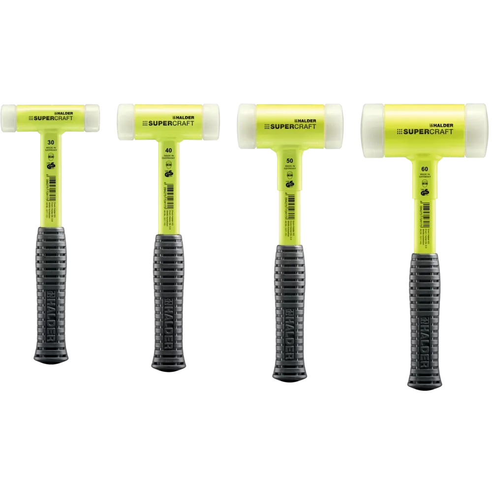 Halder Supercraft soft-face mallet, steel tube handle