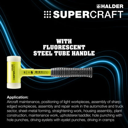 Halder Supercraft soft-face mallet, steel tube handle