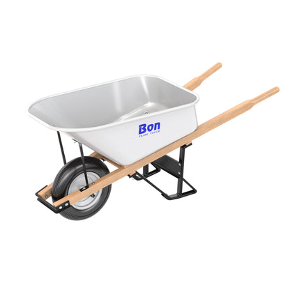 Bon Tool Steel Tray Wheel barrow with Leg Stabiliser