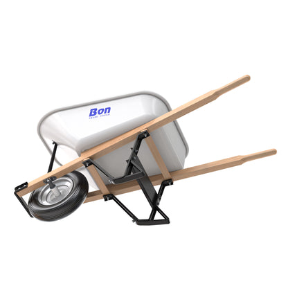 Bon Tool Steel Tray Wheel barrow with Leg Stabiliser