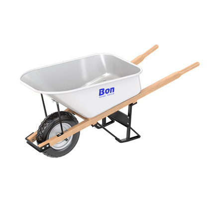 Bon Tool Steel Tray Wheel barrow with Leg Stabiliser