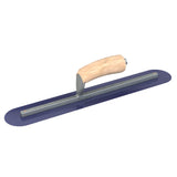 Bon Tool Blue Steel Round End Finish Trowel - Camel Back Wood Handle