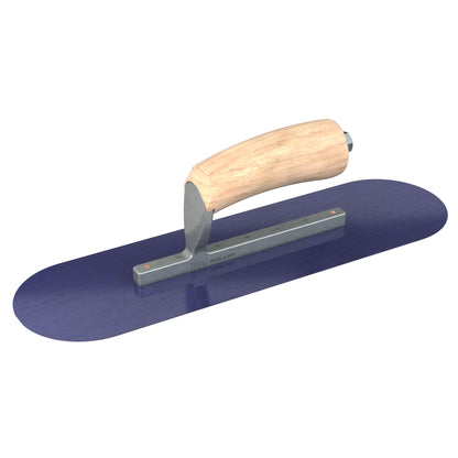 Bon Tool Blue Steel Pool Trowel - Camel Back Wood Handle