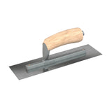 Bon Tool Carbon Steel Square End Finish Trowel - Camel Back Wood Handle