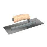 Bon Tool Carbon Steel Square End Finish Trowel - Camel Back Wood Handle
