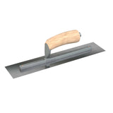 Bon Tool Carbon Steel Square End Finish Trowel - Camel Back Wood Handle