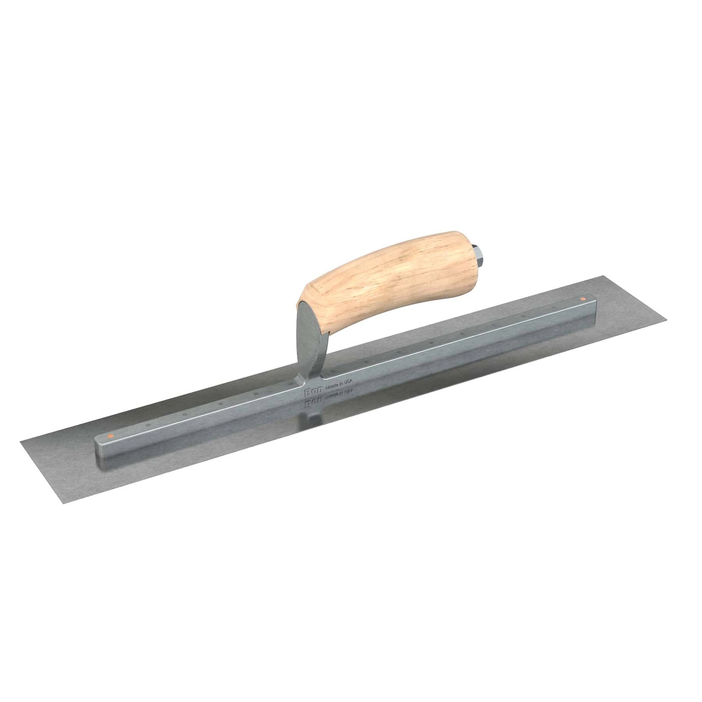Bon Tool Carbon Steel Square End Finish Trowel - Camel Back Wood Handle