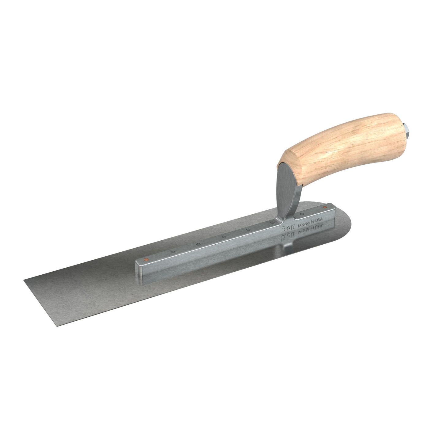 Bon Tool Carbon Steel Pipe Trowel - Camel Back Wood Handle