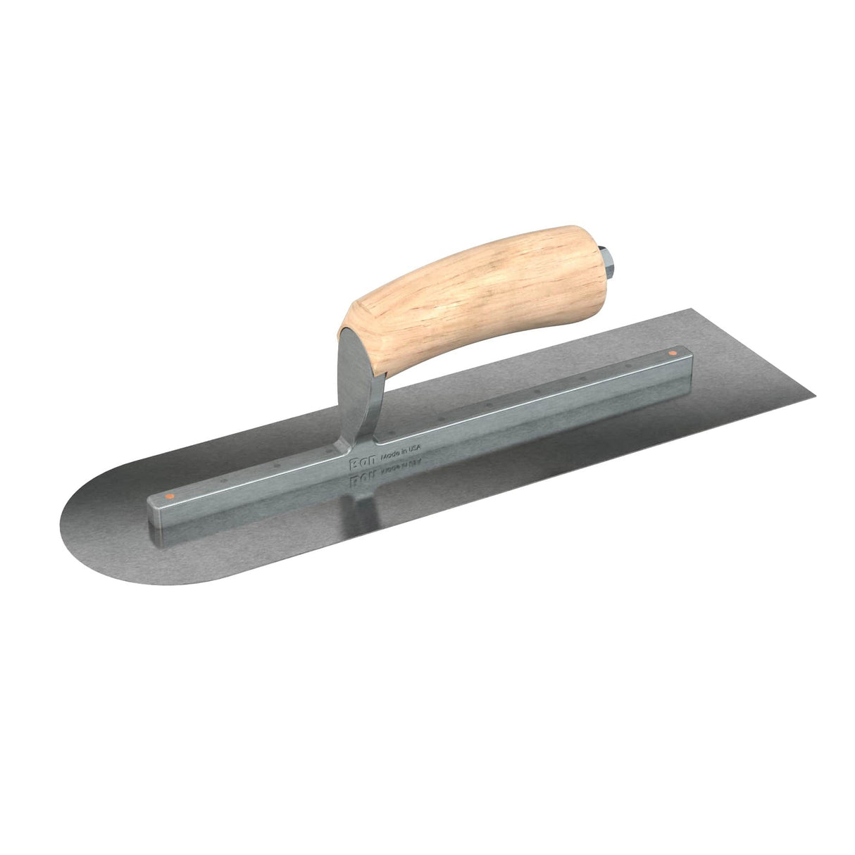Bon Tool Carbon Steel Square/Round Trowel - Camel Back Wood Handle