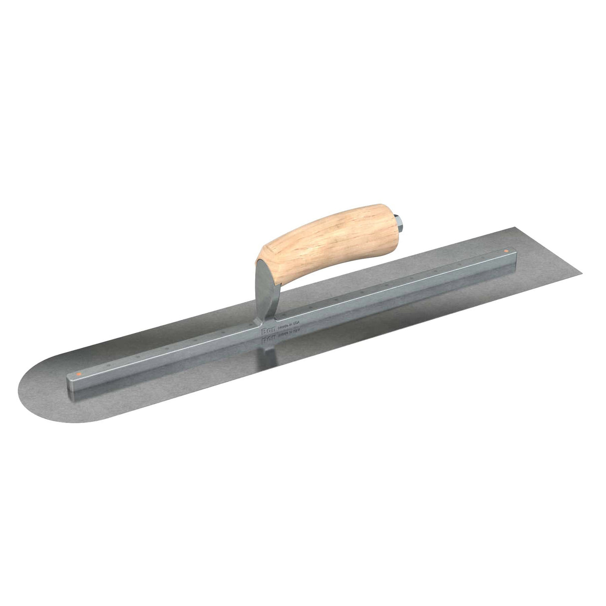 Bon Tool Carbon Steel Square/Round Trowel - Camel Back Wood Handle