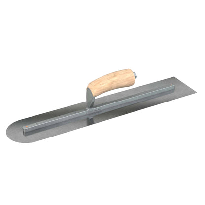 Bon Tool Carbon Steel Square/Round Trowel - Camel Back Wood Handle