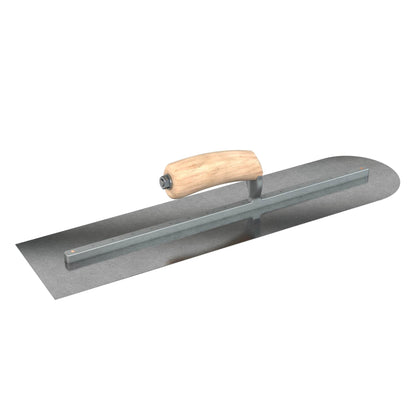 Bon Tool Carbon Steel Square/Round Trowel - Camel Back Wood Handle