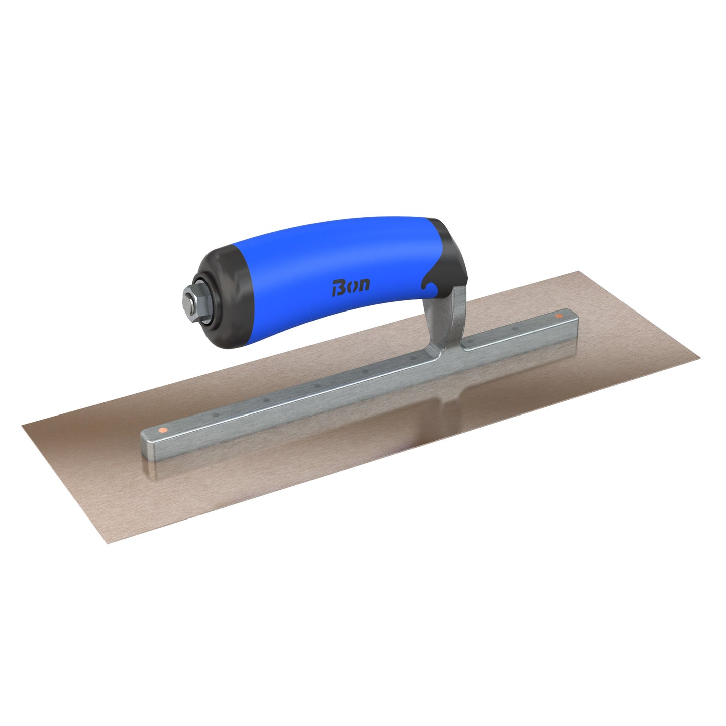 Bon Tool Golden Stainless Steel Square End Finish Trowel - Long Shank - Comfort Wave Handle